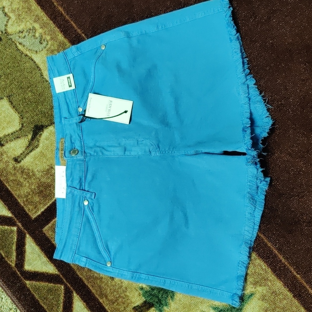 Blue raw hem Judy blue shorts
